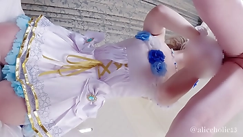 (vol1) Japanese Idol Cosplayer  wedding dress costumes sex