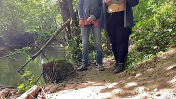 Perfect stranger MILF jerked me off near the lake