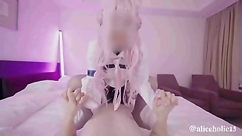 Idol Vtuber cosplay hentai fucking pov