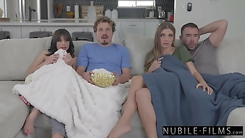 Scary Movie Night with Aria Valencia and Kenzie Love turns into Steamy Sex Session  - S44:E11