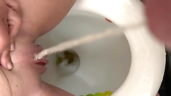 Guy Pee on My Clit and I Hold his Dick when Pee Compilation 4 Videos