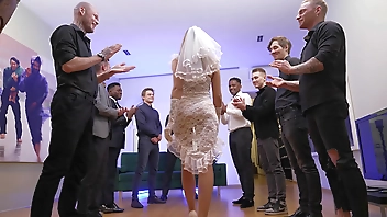 Real DPP Wedding 9 ON 1 Interracial Gang Bang with Siri