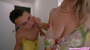 Hot Busty Blonde MILF Lila Lovely Let's Me Cum All Over Her Perfect Tits