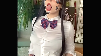 neko girl ahegao face