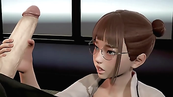 The secretary jerks off to the boss in the office l 3D animation