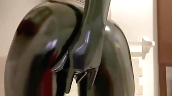 Fetish Latex and PVC shiny boots and rubbing sounds