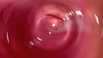 Internal camera inside tight creamy Vagina, Dick's POV