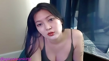 Your hot asian stepsis flirts with you and makes you cum