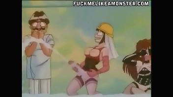 Anime strapon fuck threesome