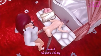 Animated Femdom futa on femboy