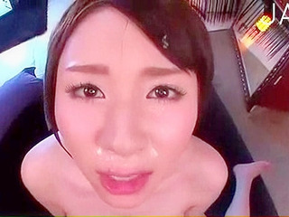 Horny nippon teen sucks XXX big pole for cute Tokyo fuck