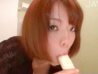 Japanese slut cumming on dick while sucking nipple with XXX toy in Tokyo.