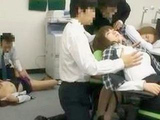 Japanese, Chinese, and Thai Office Bitches' Portly Nips Get Fucked In XXX Tokyo Chambers