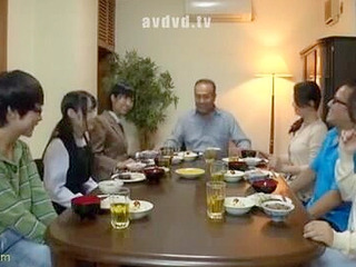 JAV Pornstar Kissing, Fingering and Banging Together with Nippon Stepdad while Masturbating his Thai Cock