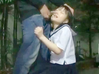Nippon Schoolgirl's Rainy Pussy Gets Fucked Hard